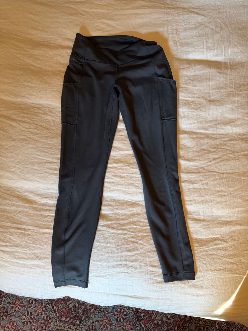 Patagonia Dark Gray Active Leggings with Side Pockets